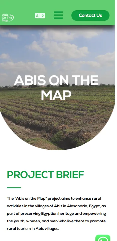 Abis on the Map website on a phone