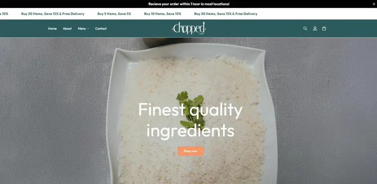 Chopped Cuisine website on desktop