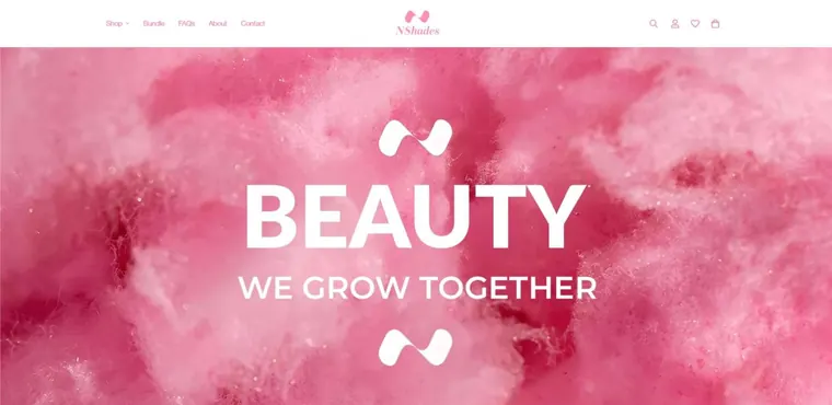 NShades website on desktop